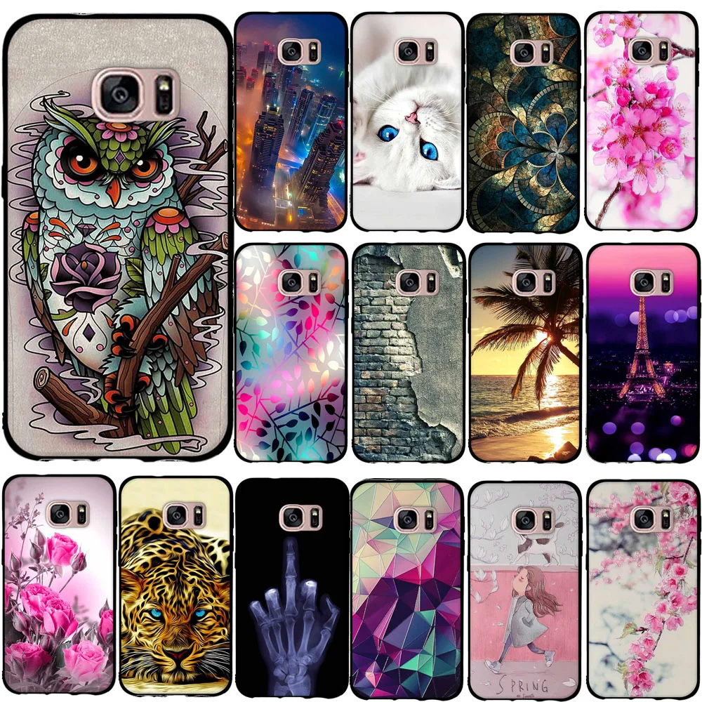 For Samsung Galaxy S7 Case Luxury 3D Print Back Cover Phone Shell Coque G930 TPU Bumper | Мобильные телефоны и аксессуары