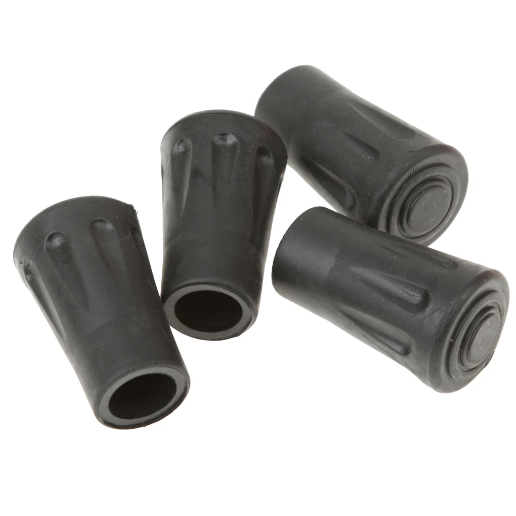 4pcs 4cm Hiking Walking Pole Rubber End Tip Replacement Trekking Stick End Protection Gear Men Women Outdoor Sports Small Tool