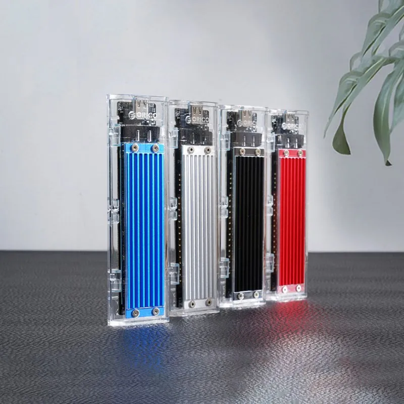 Улучшенный четыре цвета M.2 SSD корпус NVME type C USB 3,1 Gen2 10 Гбит/с UASP прозрачный корпус для 2230 2242 2260 2280