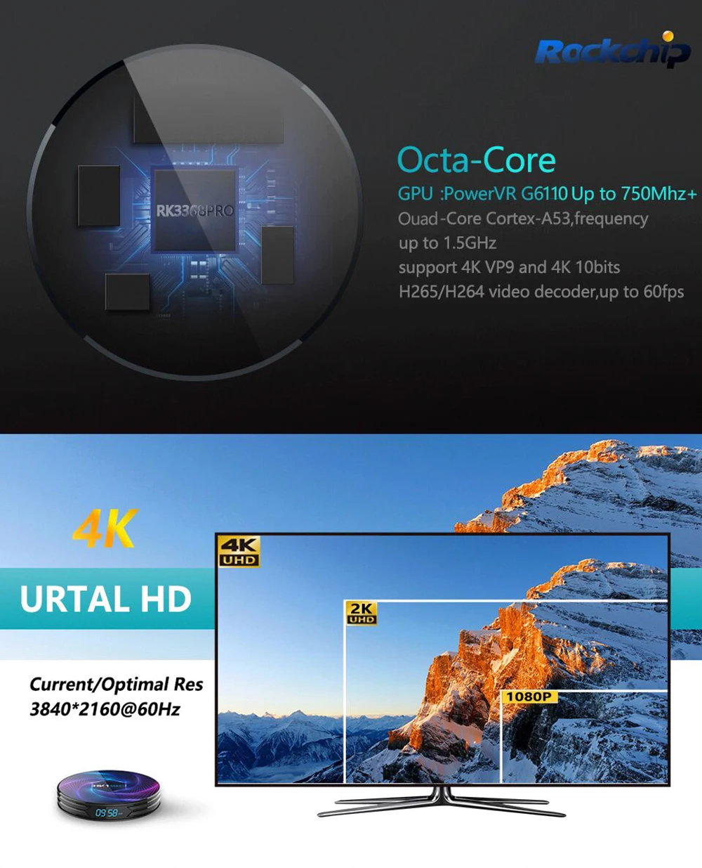 Android 9.0 TV Box HK1 MAX Plus 4GB RAM 128GB ROM RK3368 PRO Octa Core Smart Media Player USB3.0 Google Play Netflix 8G/32G/64G