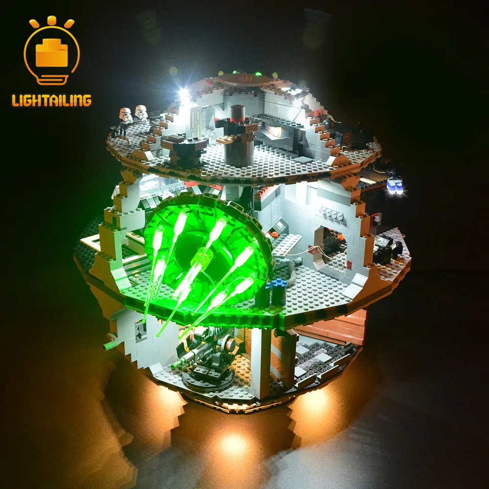 Светильник больного светодиодный светильник комплект для серия звездные войны, совместимые с лего 10221/75105/10188/75055/75192/75212(не включает модели