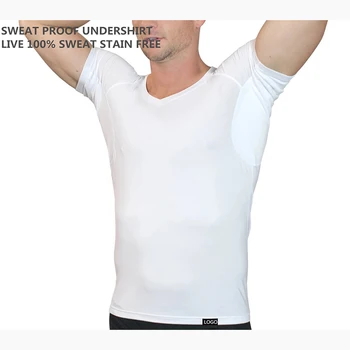 WESPROJECT Men Lancin Modal Sweatproof Anti  T Shirt Against Underarm Sweat Proof  Slim Fit V Neck T-Shirt 1