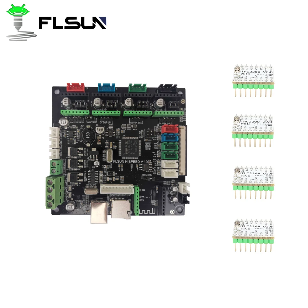 FLSUN 3D printer for QQ-S-PRO high-speed mini Robin board with 4 Removable TMC 2208 drivers