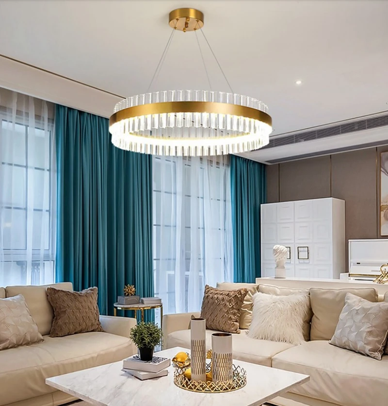 Hb95b2d7e2fa74ca5aa1951f51006a555S Modern LED bedroom living room chandelier restaurant hotel crystal chandelier apartment bath center golden lamp