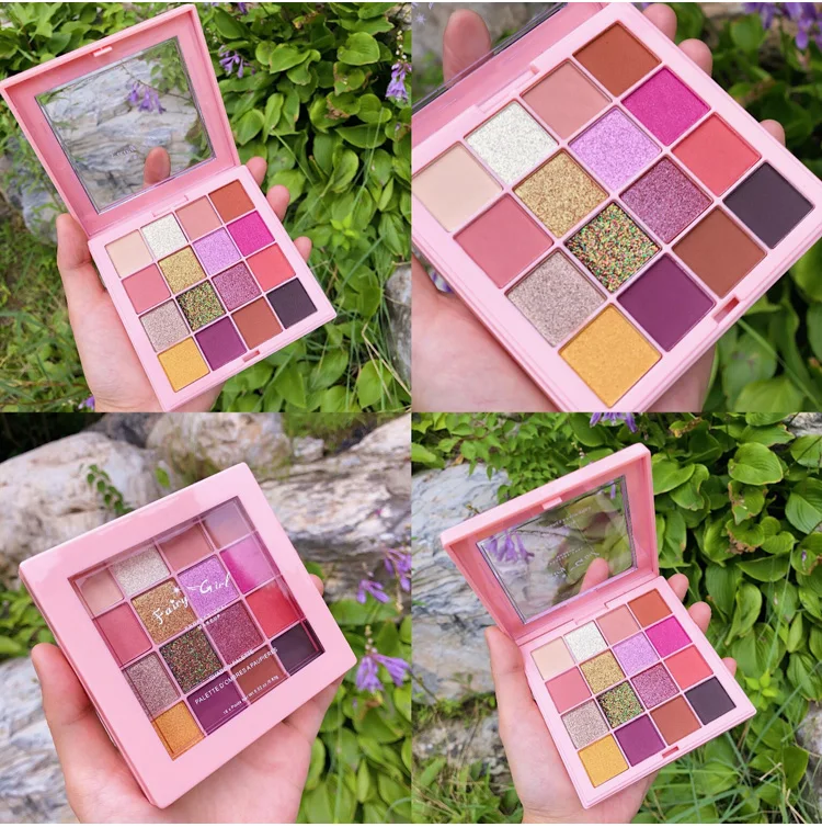 01 16 Color Nude Shining Eyeshadow Palette Waterproof Smoky Eye Shadow Pallete Shimmer Matte Glitter Powder Cosmetic Makeup Palette - Цвет: 01