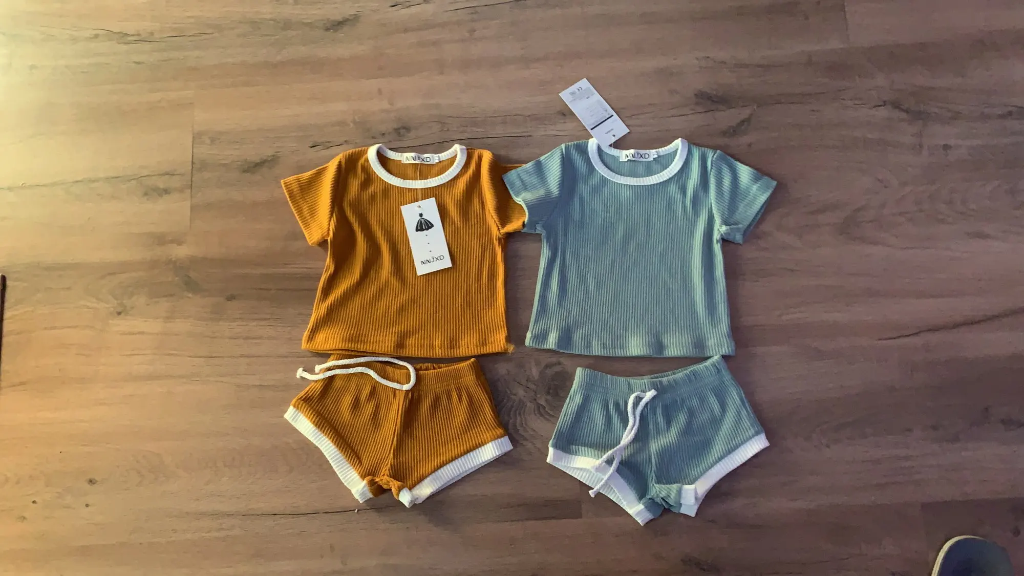 small baby clothing set	 Baby Boys Girls Summer Clothing Set Short Sleeve Tops+Short Pants 2pcs Outfits Newborn Toddler Kids Ribbed Knitted Tracksuits newborn baby clothing set