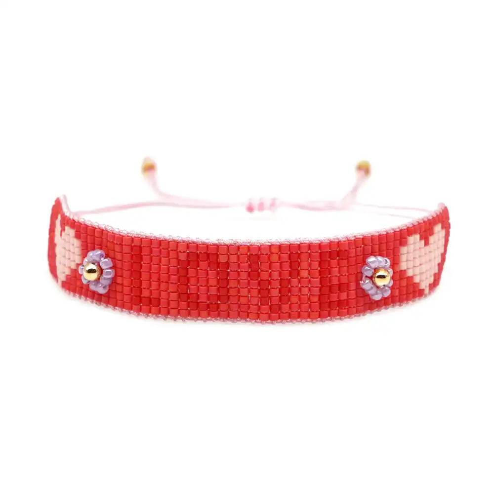 Go2boho браслеты-манжеты для женщин MIYUKI браслет с сердцем Love Pulseras Mujer Bileklik богемные Цветочные украшения для влюбленных подарок для влюбленных