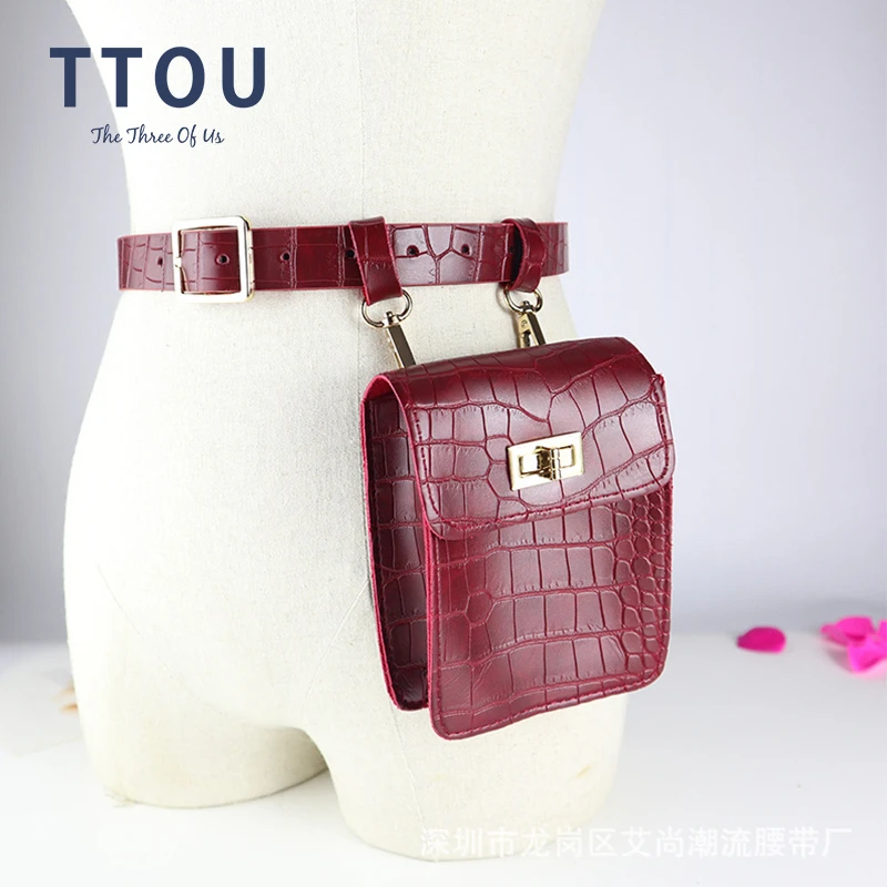 

TTOU Waist Bag Women PU Leather Fanny Pack Fashion Belt Bag Women Phone Pouch Casual Black Chest Bags Girls Shoulder Backpack
