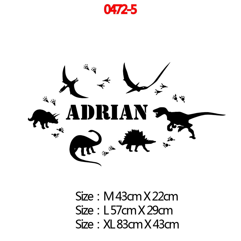 20 Style Personalized Custom Name Vinyl Wall Sticker Decals For Babys Kids Room Decoration Wallpaper Stickers Murals Wall Decor 