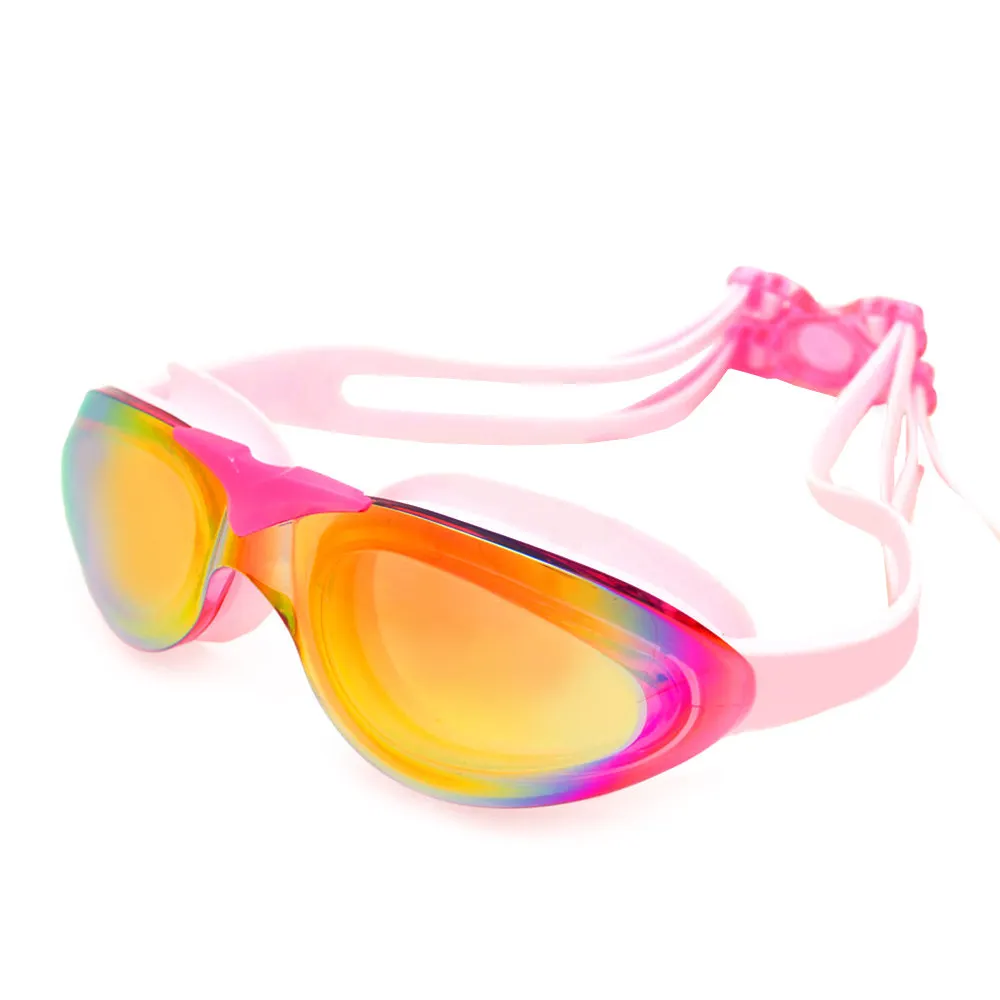 style 2 pink YFXcreate HD водонепроницаемые очки для плавания противотуманные очки и анти-УФ Взрослые плавательные очки в большой оправе 200-1004 - Цвет: style 2 pink
