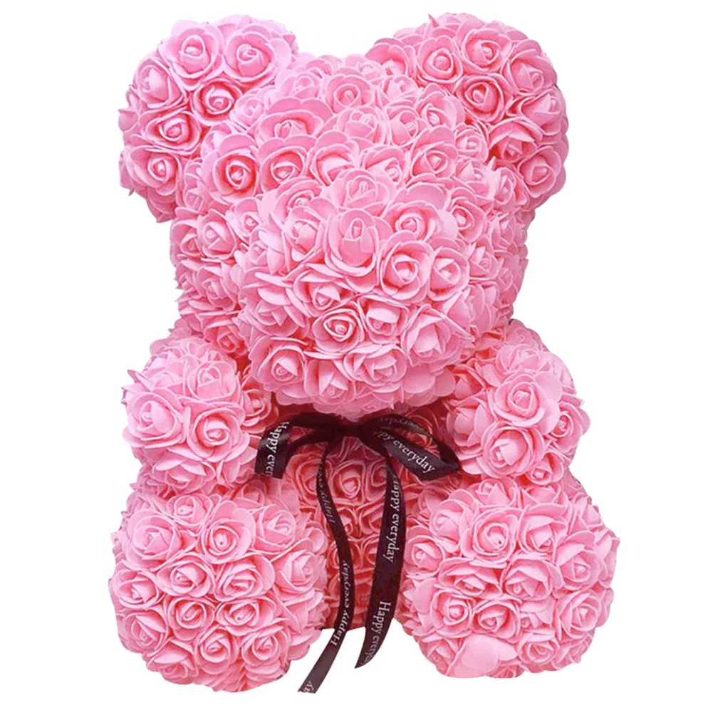 

Hot Artificial Rose Flower Bear Toy Women Girl Christmas Valentine Day Gifts Home Decor PLD