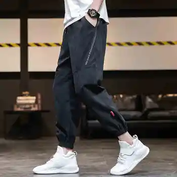 

2020 spring and summer new men's trousers trend wild sports pants nine-point beam feet pants loose trousers 297