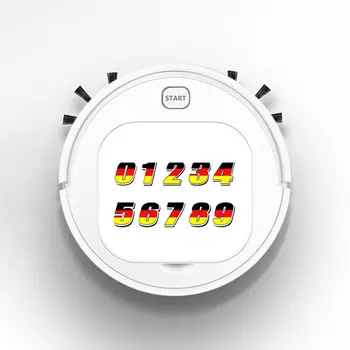 

Multifunctional Vacuum Cleaner Smart Dry Wet 1800Pa Home Floor Cleaner Rechargeable Sweeping Robot Racing Number Germany Flag