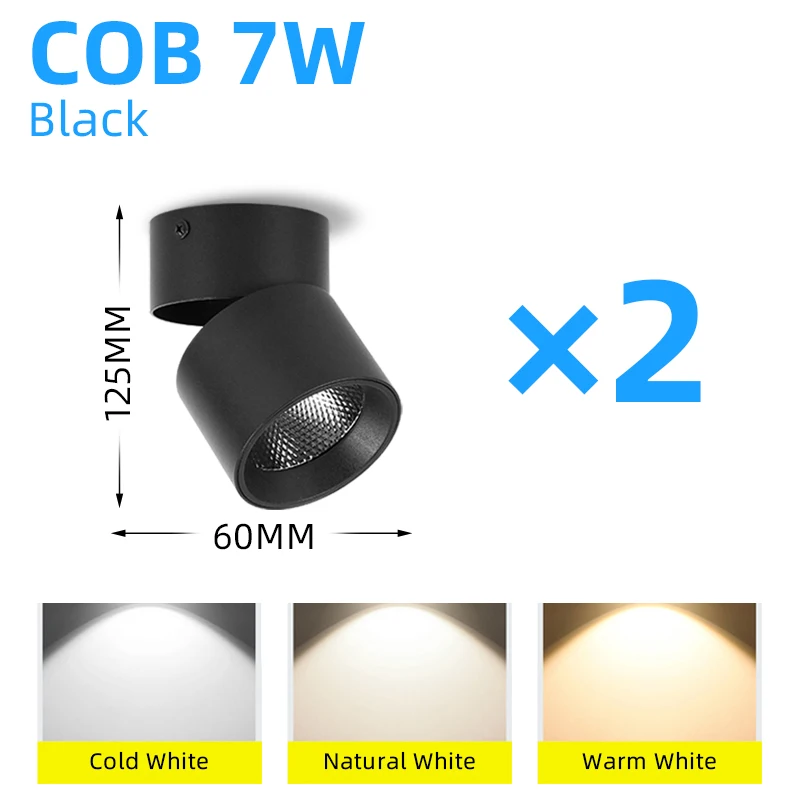 semi flush ceiling lights Led Downlights Foldable LED Spotlight  7/10/15/25W Spot Ceiling Lights Surface Mounted Lamp For Bathroom Kitchen Indoor Lighting outdoor up and down lights Downlights