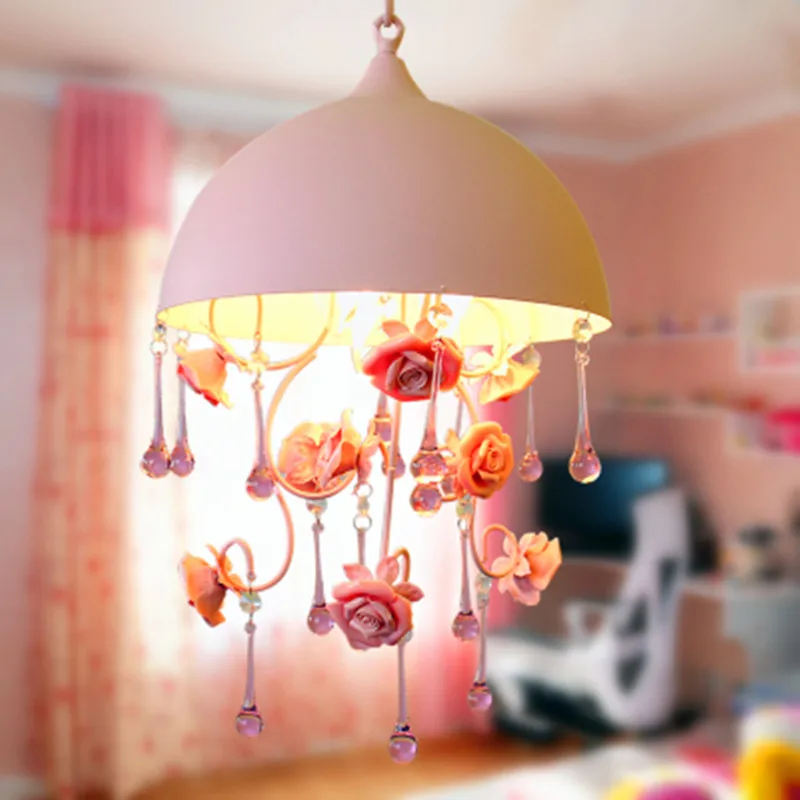 

Free Shipping Pink/Blue Pendant Lamp Living Room Candle Lamps luxury Modern Children Room Chandelier Lights AC 100% Guaranteed