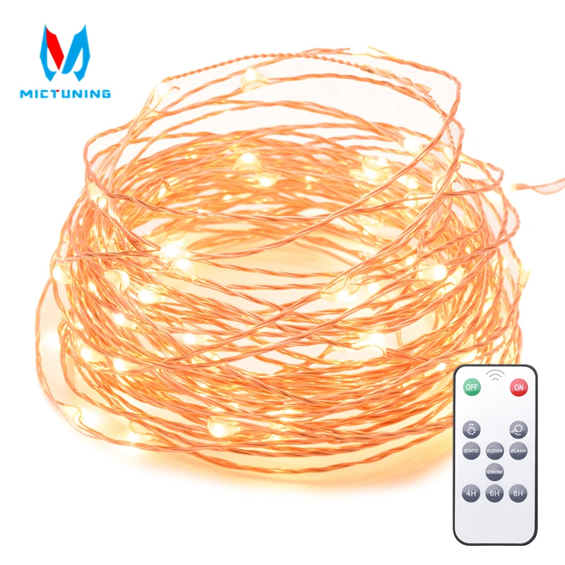 

MICTUNING 120 LED Starry String Light 39ft Copper Wire Dimmable Light / Remote Timer For Indoor Outdoor Christmas Party Light