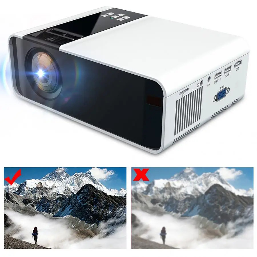 W10 светодиодный 1080P проектор Ultra-HD проектор для домашнего кинотеатра Поддержка Dual USB HDMI YGA/интерфейс для наушников 110-240 В вилка стандарта США, ЕС, Великобритании и Австралии