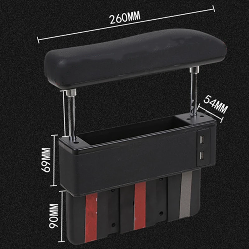 Универсальный автомобильный регулируемый подлокотник для увеличения, центральный подъемник, локоть с usb зарядным отверстием, внутренние аксессуары для автомобиля