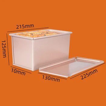 

Non-stick Mold Cake Loaf Toast Bread Baking Mould Bakeware Pan Box Gold 450g Non Stick Loaf Pan With Lid