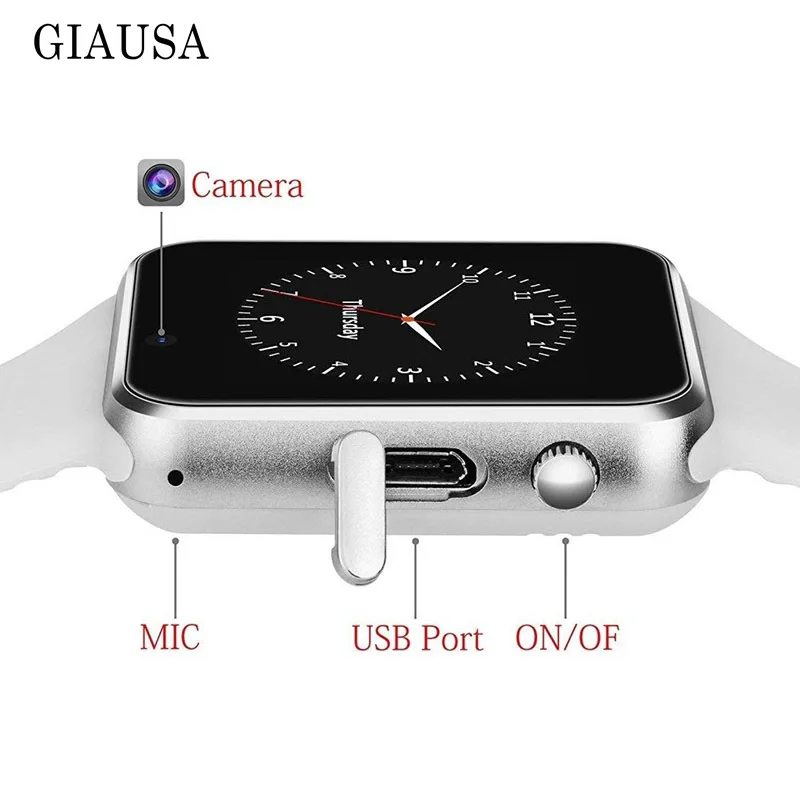 A1 наручные часы Bluetooth Смарт часы Спорт Шагомер с сим-камерой Smartwatch для Android смартфон Россия T15 PK DZ09 GT08 X6