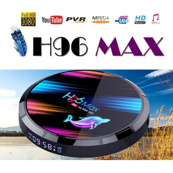 

Android 9.0 H96 Max X3 Amlogic S905X3 Android TV Box 4G 128G Smart TV Box H96max IPTV Set Top Box 4K BT4.0 Dual Wifi Media Playe