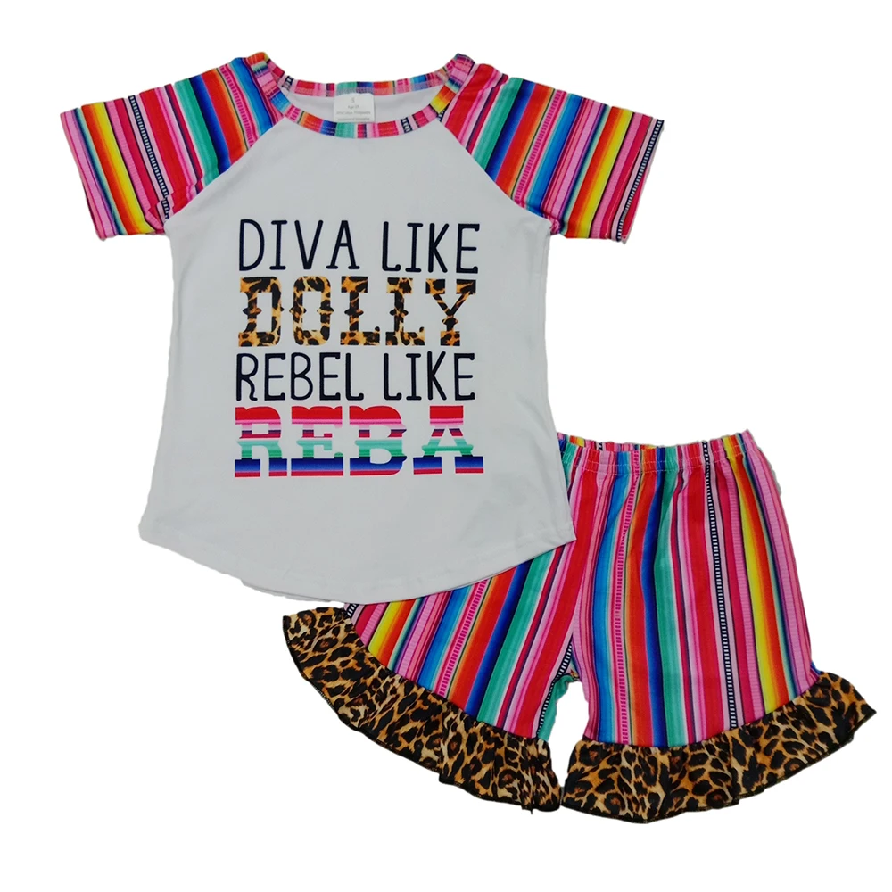 

Free shipping kids baby girl children new fashion boutique colorful striped outfits summer style set clothes clothing