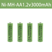 2021 Lote 1,2V 3000 Mah Ni Mh Aa Pre-Cargado Bateras Recargables Ni-Mh Recargable Aa Batera Para Juguetes micrfono De La Cmara