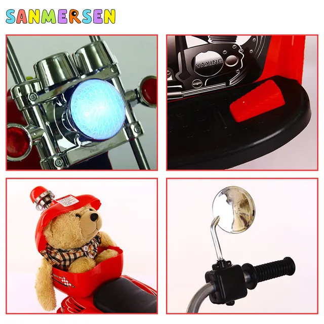 New Fashion Children's Electric Tricycle Motorcycle Off-road Moto Charging Pedal Motorcar Three Wheels Bike Ride On Car For Kids 5