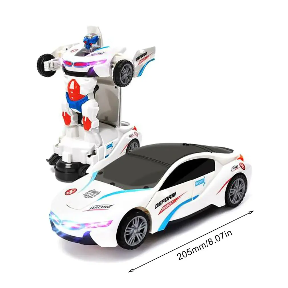 Переменчивый автомобиль Электрический автоматический детские игрушки Универсальный деформационный светильник музыкальная электрическая игрушка симулятор