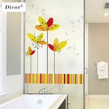 Новинка, стеклянная пленка, цветы, ярко-желтый, теплый цвет, Современный домашний декор, оконные пленки для спальни, ванной комнаты, стеклянная дверь, наклейка BLT336