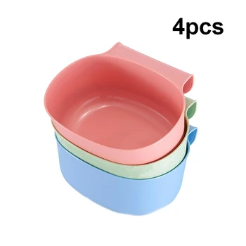 

4PCS Kitchen Rubbish Bin Desktop Mini Trash Can Home Kitchen Cabinet Door Hanging Trash Garbage Rubbish Container( Random Color