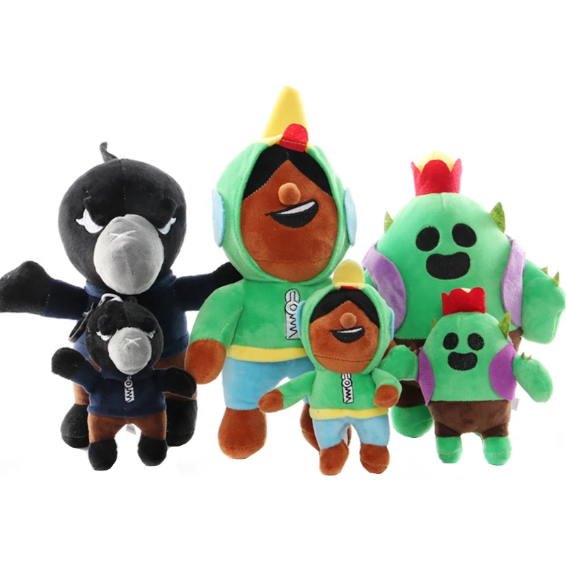 

Brawl Stars 12cm/25cm Cartoon Game Plush Dolls Peripheral Toys Hero Anime Figure Model Dolls Pendant Toys Children Birthday Gift