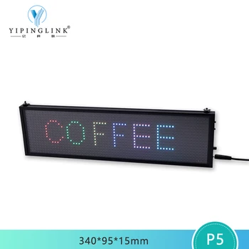 

Multicolor RGB shop hangable LED message sign digital WIFI programmable desktop small full color LED display signage