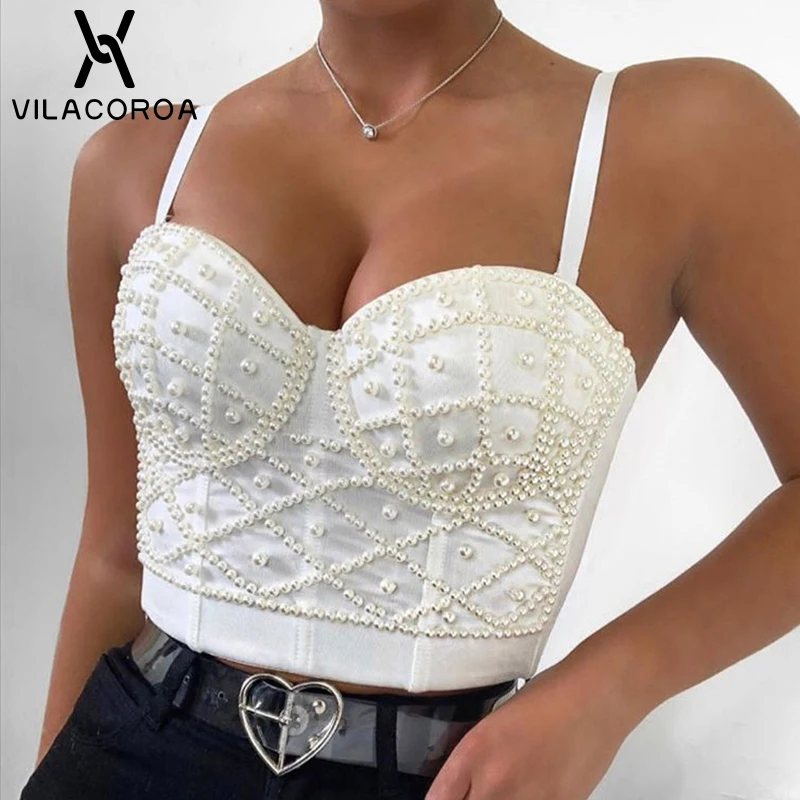 Camisole Top Corset Crop-Top Slim High-Waist Gothic Sexy Women Solid Fashion Commute