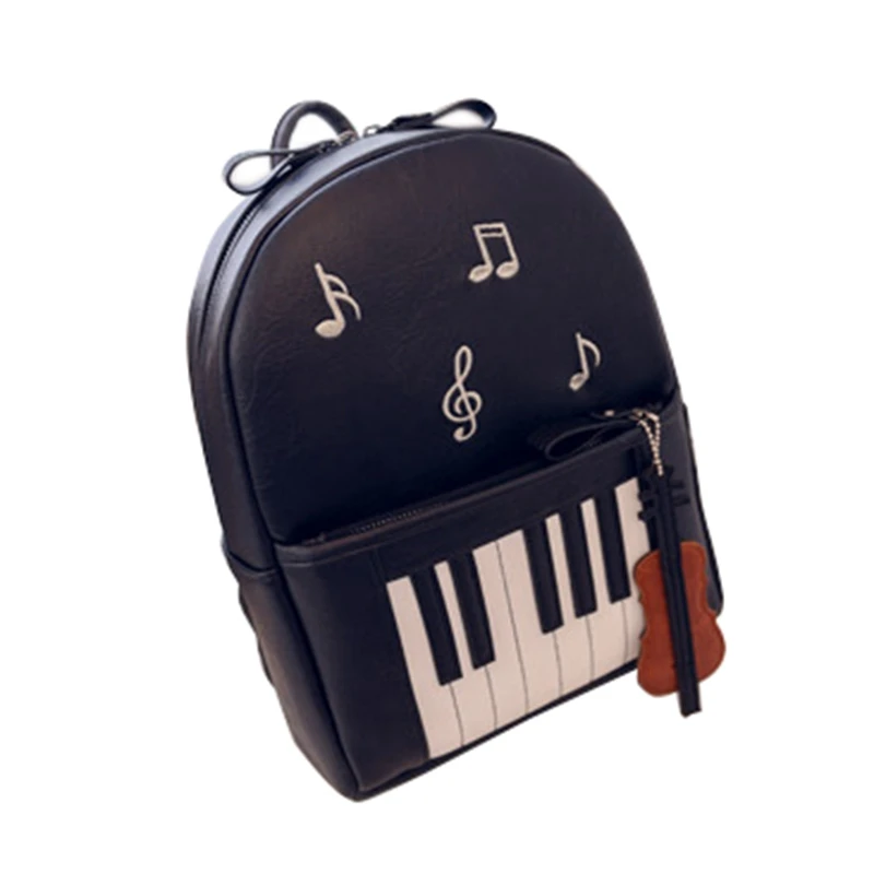 

Piano Key Bag Fashion Trend Lady Travel Backpack Notes Small Fresh Backpack