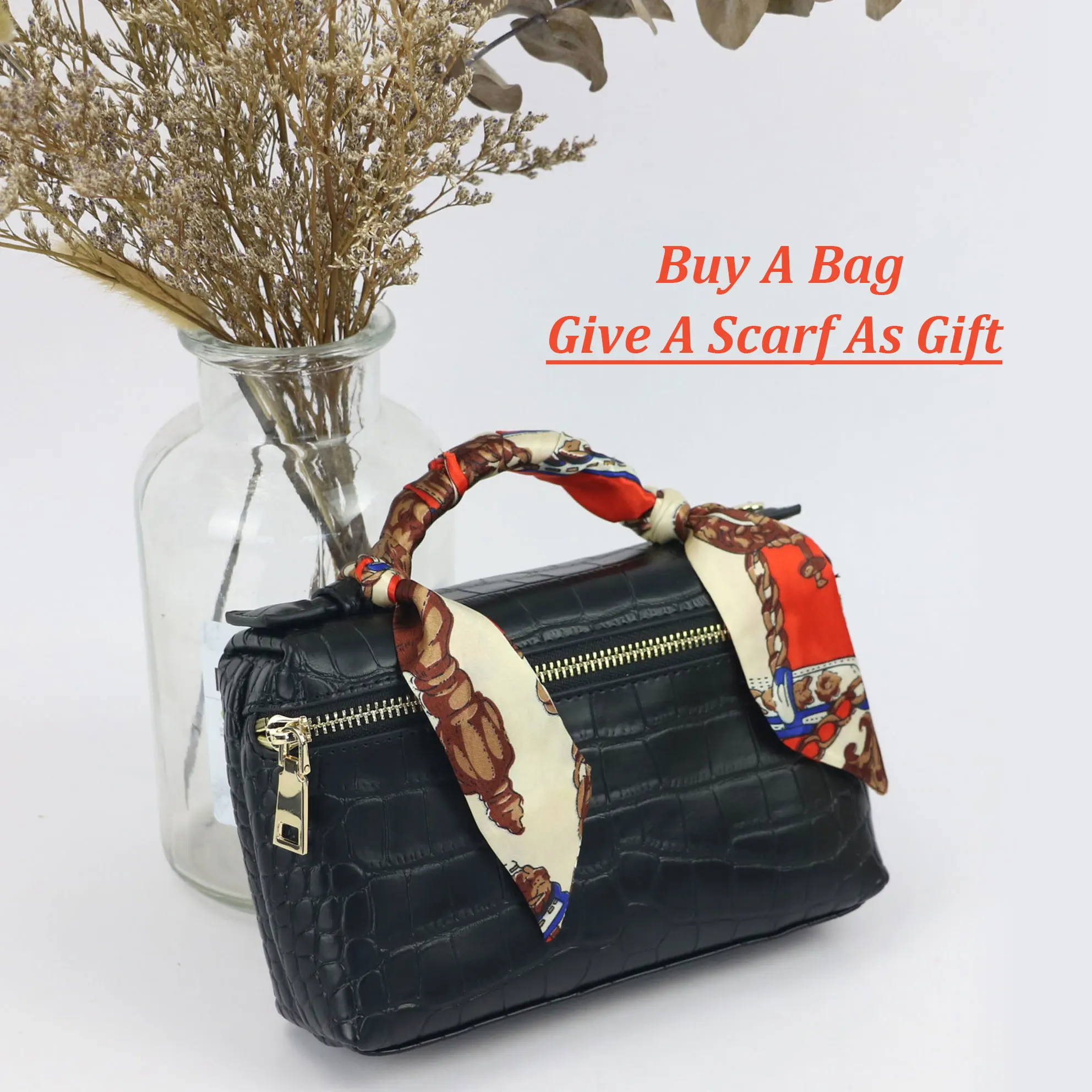 Fashion Real Leather Ostrich Crocodile Pattern Clutch Bag Women Make Up Pouch With Handle Ladies Alligator Leather Portable Bag