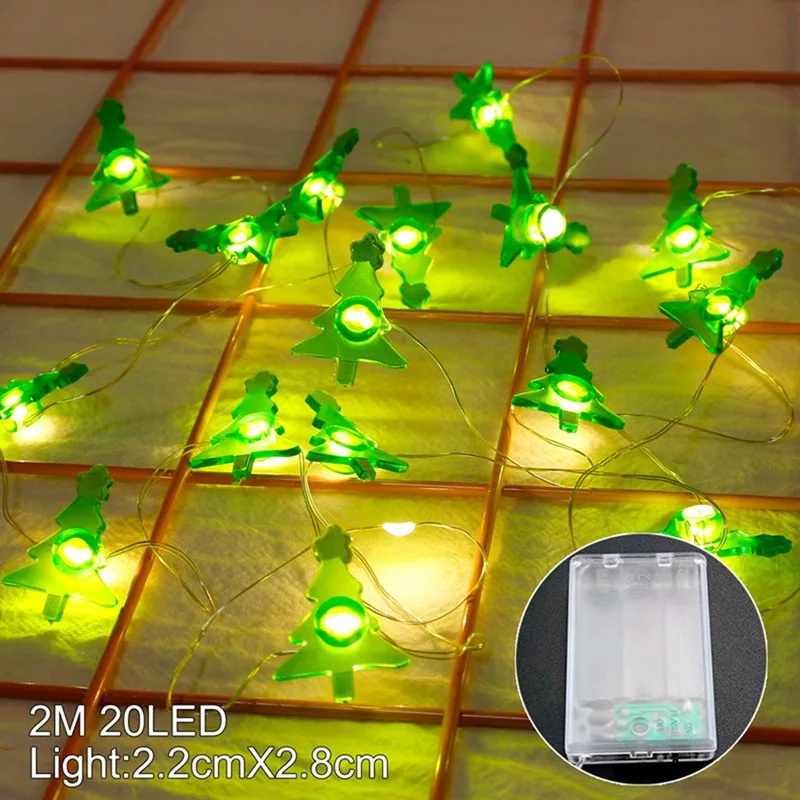 LED light string 1 HUIRAN, Рождественский спиннинг, подсвечник, рождественские украшения для дома,, рождественские украшения, рождественский подарок, год - Цвет: LED light string 1