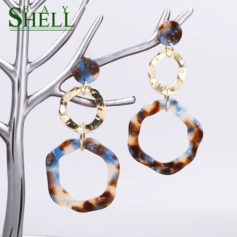 Shell Bay Модные серьги ювелирные изделия для женщин серьги-капли в стиле "панк" милые длинные леопардовые серьги радужные серьги простые со звездами, в стиле бохо