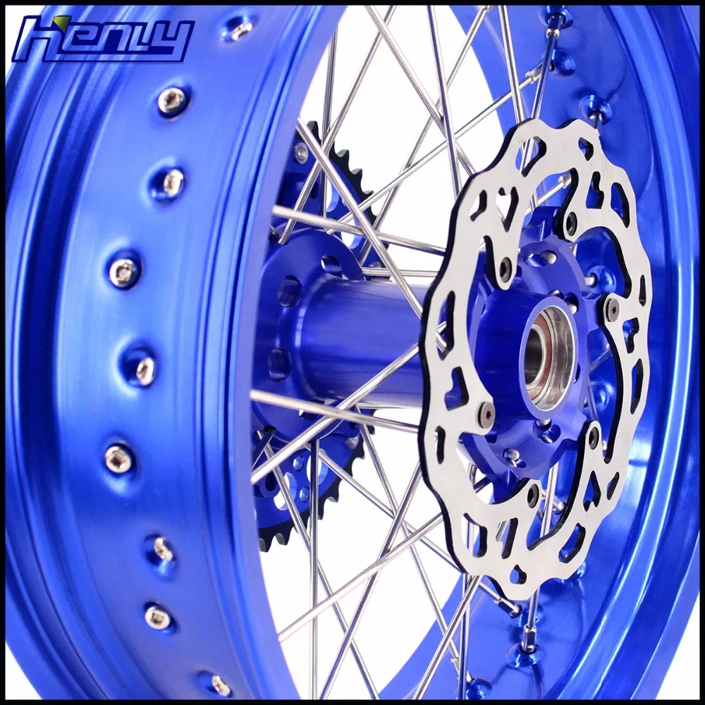 3,5/4,25 SUPERMOTO колесные диски набор для KTM SX SXF XCW XCF XC EXC EXCF 125-530 03-19 синие диски