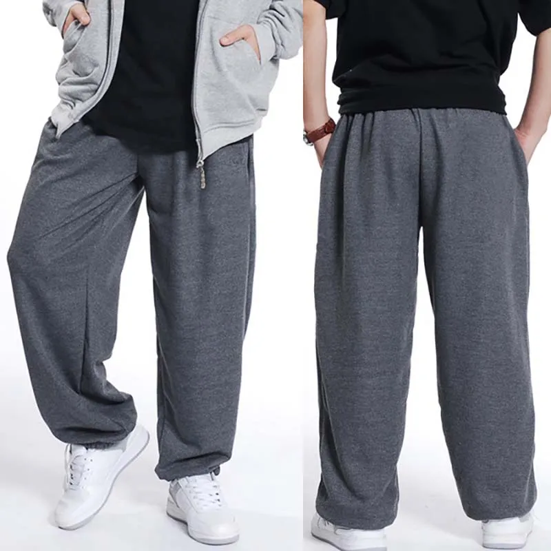 Модные хип-хоп уличные штаны-шаровары, мужские спортивные штаны, Свободные мешковатые бегуны, спортивные штаны, хлопковые повседневные брюки, мужская одежда