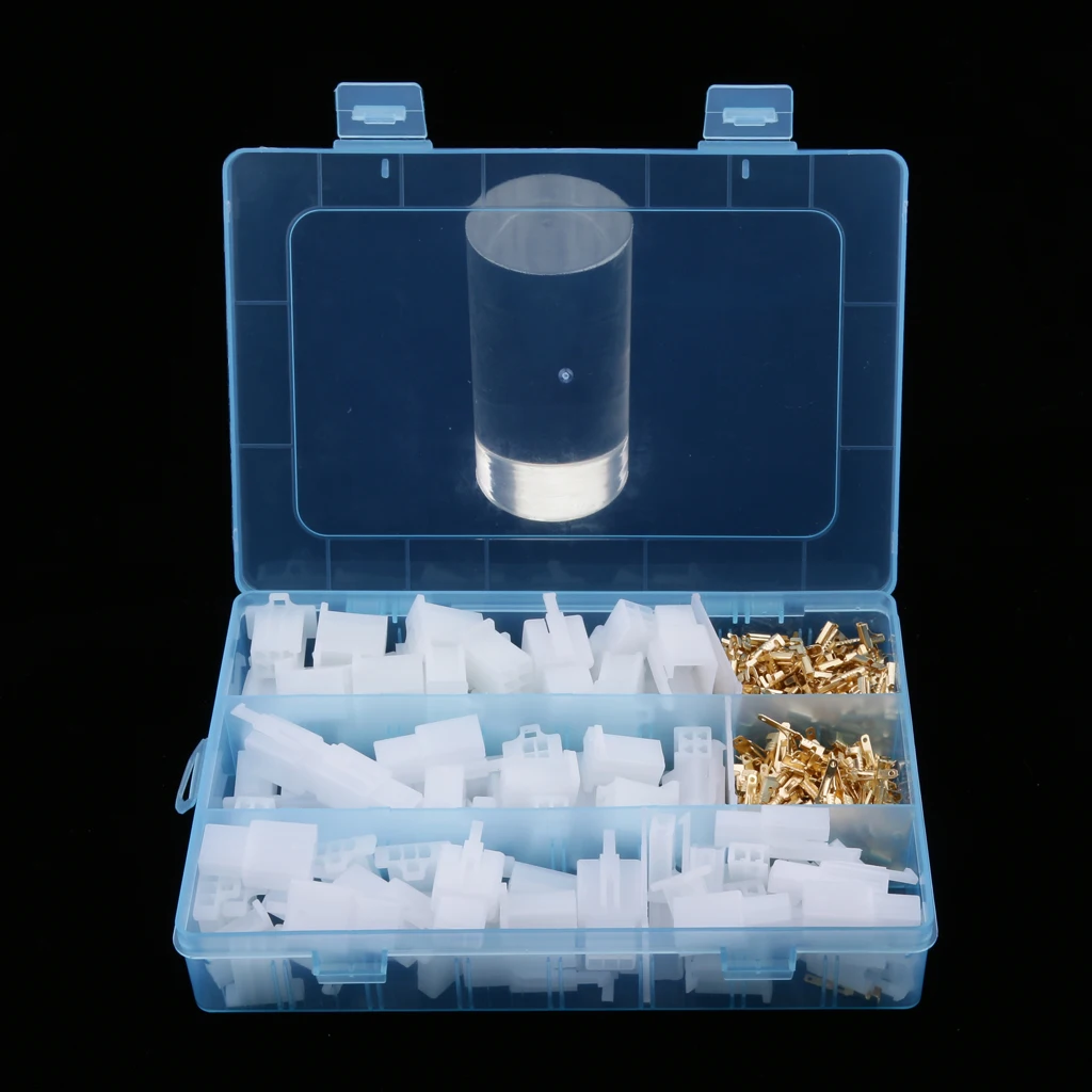2.8mm Female & Male Terminals Crimp Connectors Housing Set With Organizer