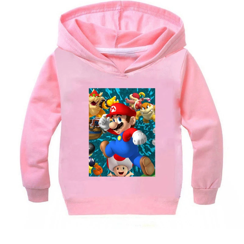 1 Новые модные толстовки с принтом «Super Mario Smash Bros» для мальчиков и девочек, пуловер для мальчиков и девочек, толстовки, спортивная одежда, топы для детей - Цвет: 1