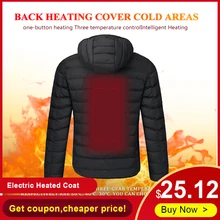 Новое USB зимнее пальто с электрическим подогревом, куртка с капюшоном, мягкая оболочка, удобный нагревательный жилет, тепловое теплое Мужское пальто для кемпинга, пешего туризма