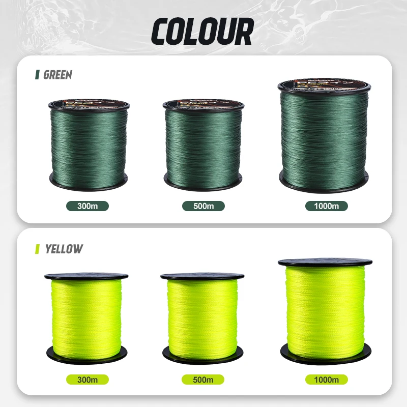 Hunthouse 4x 8x 4 Strands 8 Strands PE Braided Fishing Line 300 500 1000m Super Strong  fishing braid line 16 20 25 35 50LB