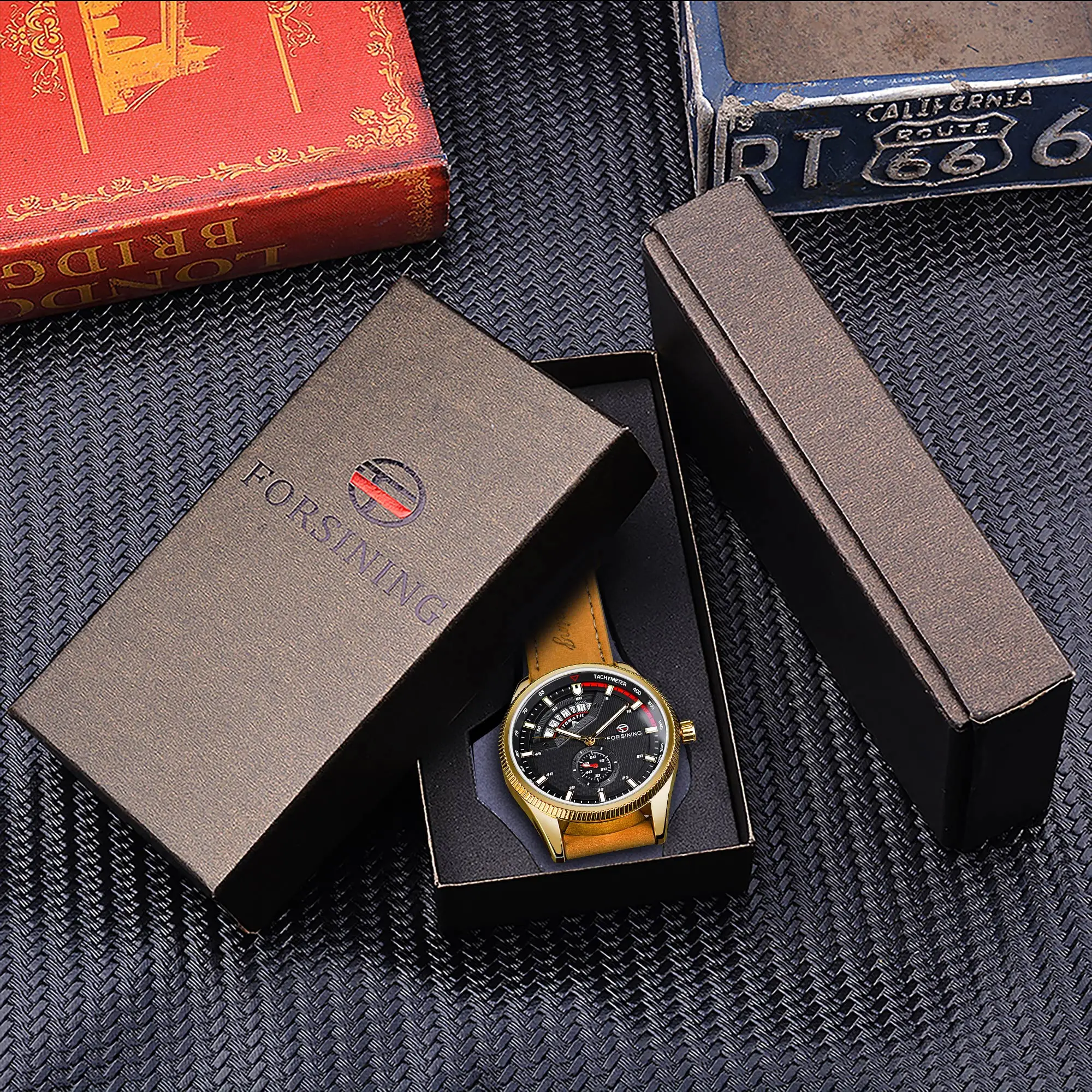 Forsining Orologio da polso meccanico da uomo, orologio da uomo automatico alla moda, orologio da esterno con display della data, orologi analogici impermeabili in pelle_voghion.com