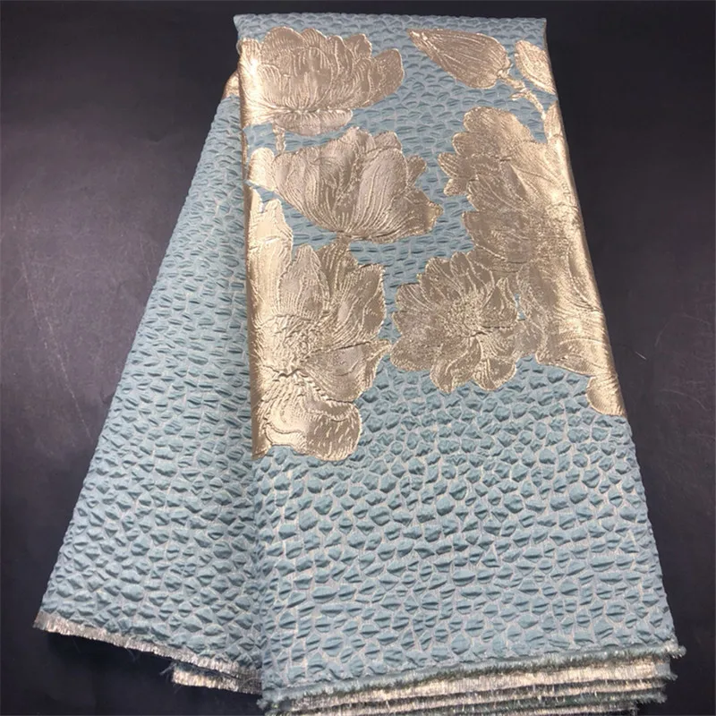 

Newest Design Brocade Organza Lace Fabrics Nigerian Jacquard Cloth African Tulle Net Lace Material For Sewing Dress OP07