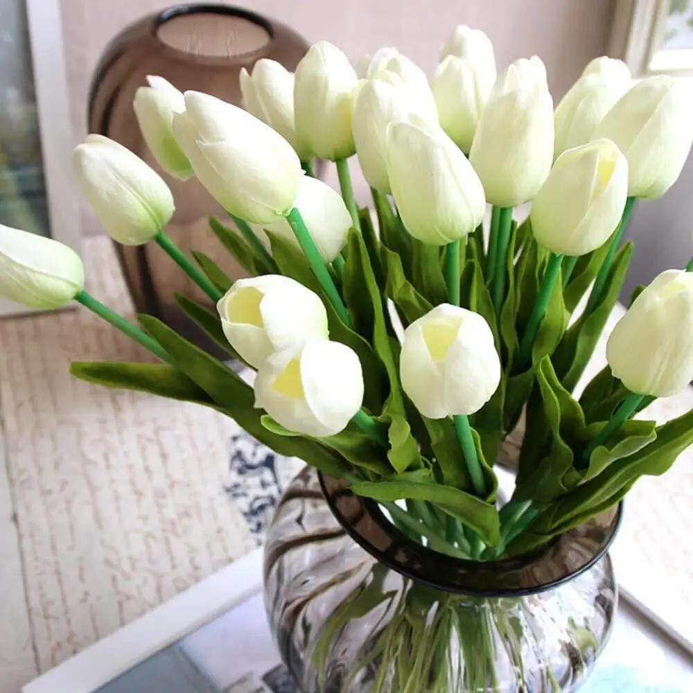 

Free Delivery Artificial Tulip Flowers 17PCS Real-Touch Tulips Artificial Flowers for Party Home Decoration