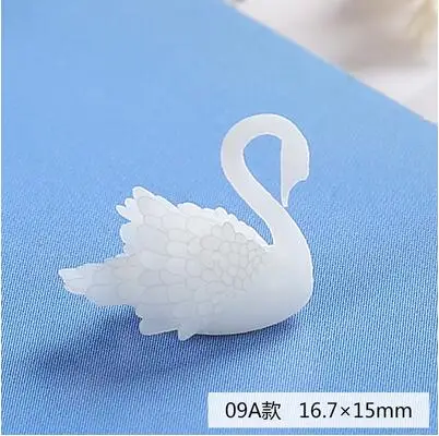 09A Новинка, 3 шт./партия, разные стили, полимерные мини-Медузы лебедя, эпоксидная форма для изготовления ювелирных изделий, наполнение для ювелирных изделий своими руками - Цвет: 09A