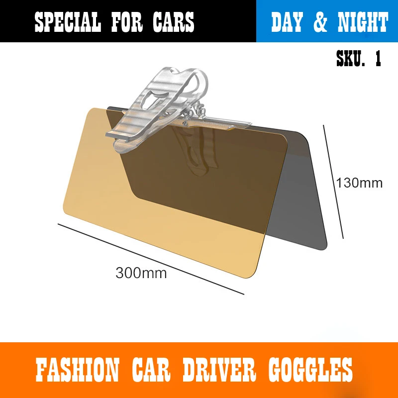 

E-FOUR Sun Visor Extender Auto-Installation Edition Day & Night Visor Extension for Car Sunshade Blocking Heat Resistant Goggles