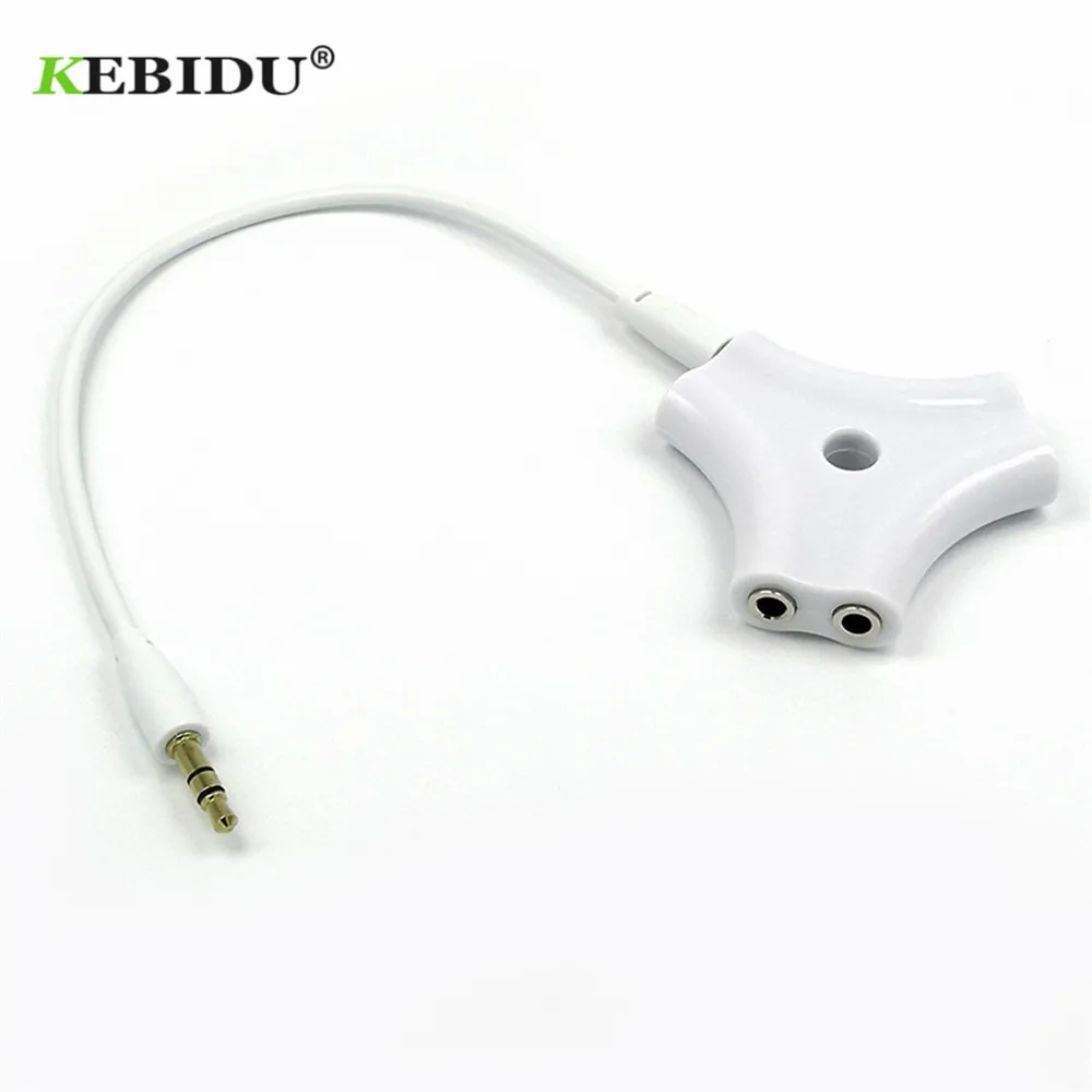 KEBIDU 3.5 MM Headphone Plug Audio Cables Splitter Microphone Extension Cable for Car Phone Tablet Aux | Электроника